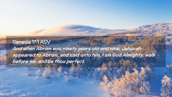Picture 02 - Genesis 17:1 ASV Desktop Wallpaper - And when Abram was ninety years old and nine, - Desktop Bible Verse Wallpaper