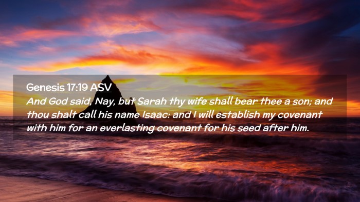 Picture 02 - Genesis 17:19 ASV Desktop Wallpaper - And God said, Nay, but Sarah thy wife shall bear - Desktop Bible Verse Wallpaper