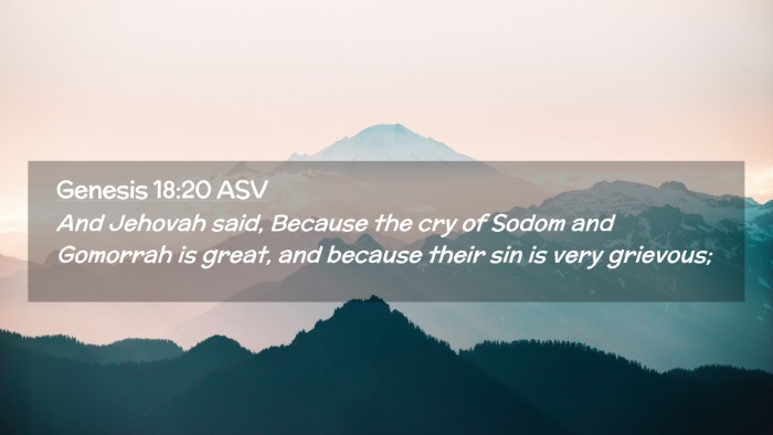 Picture 02 - Genesis 18:20 ASV Desktop Wallpaper - And Jehovah said, Because the cry of Sodom and - Desktop Bible Verse Wallpaper
