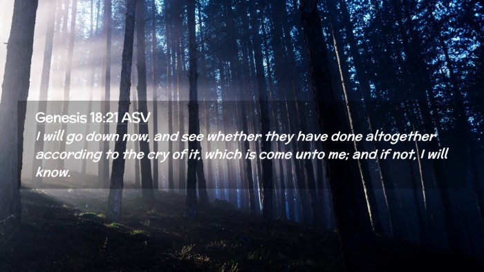 Picture 02 - Genesis 18:21 ASV Desktop Wallpaper - I will go down now, and see whether they have - Desktop Bible Verse Wallpaper