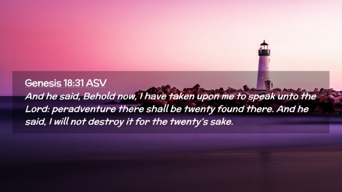 Picture 02 - Genesis 18:31 ASV Desktop Wallpaper - And he said, Behold now, I have taken upon me to - Desktop Bible Verse Wallpaper