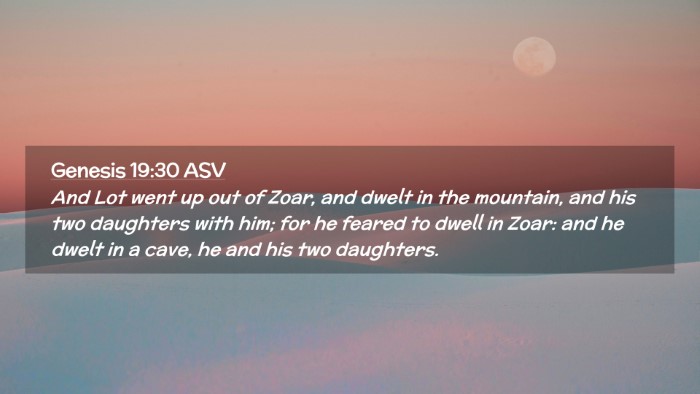 Picture 02 - Genesis 19:30 ASV Desktop Wallpaper - And Lot went up out of Zoar, and dwelt in the - Desktop Bible Verse Wallpaper