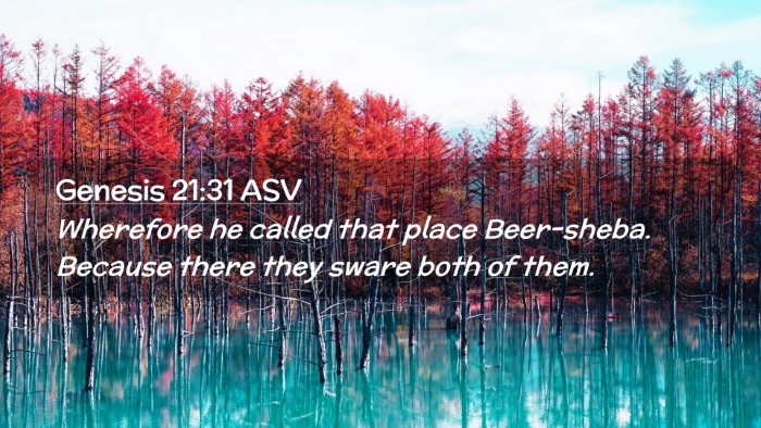 Picture 02 - Genesis 21:31 ASV Desktop Wallpaper - Wherefore he called that place Beer-sheba. - Desktop Bible Verse Wallpaper