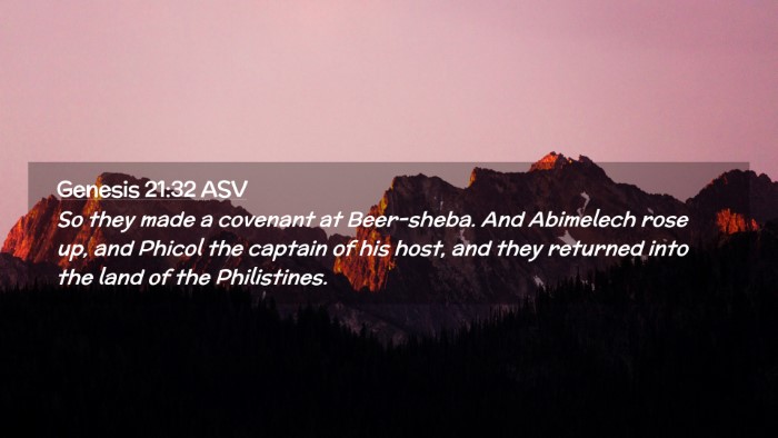 Picture 02 - Genesis 21:32 ASV Desktop Wallpaper - So they made a covenant at Beer-sheba. And - Desktop Bible Verse Wallpaper