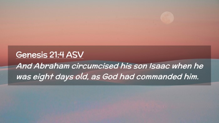 Picture 02 - Genesis 21:4 ASV Desktop Wallpaper - And Abraham circumcised his son Isaac when he was - Desktop Bible Verse Wallpaper