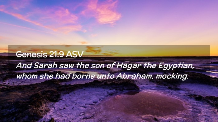 Picture 02 - Genesis 21:9 ASV Desktop Wallpaper - And Sarah saw the son of Hagar the Egyptian, whom - Desktop Bible Verse Wallpaper