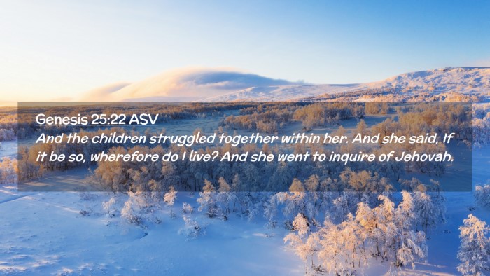 Picture 02 - Genesis 25:22 ASV Desktop Wallpaper - And the children struggled together within her. - Desktop Bible Verse Wallpaper