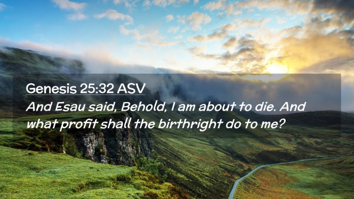 Picture 02 - Genesis 25:32 ASV Desktop Wallpaper - And Esau said, Behold, I am about to die. And - Desktop Bible Verse Wallpaper