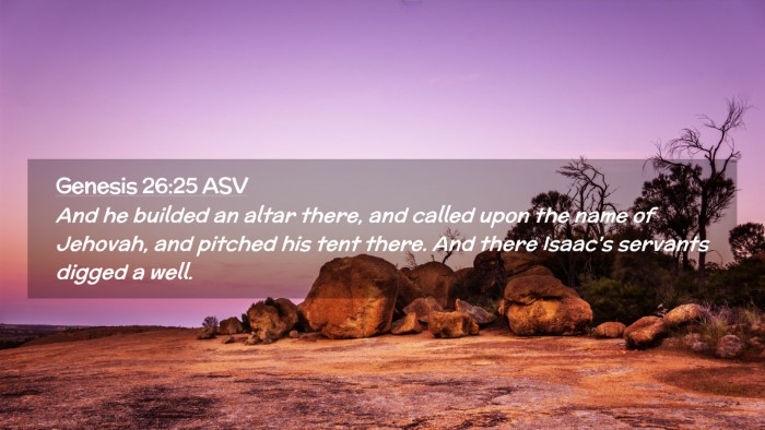 Picture 02 - Genesis 26:25 ASV Desktop Wallpaper - And he builded an altar there, and called upon - Desktop Bible Verse Wallpaper