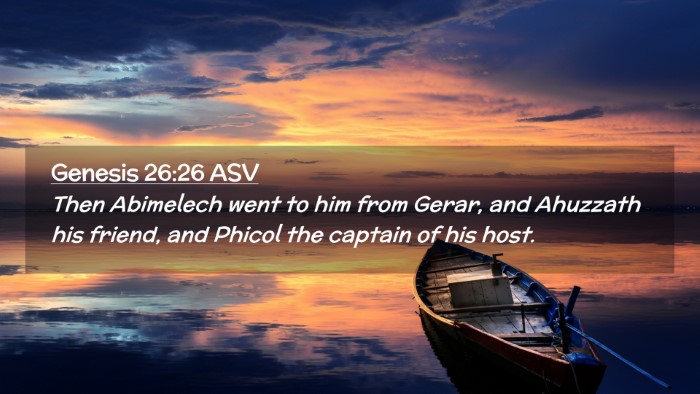 Picture 02 - Genesis 26:26 ASV Desktop Wallpaper - Then Abimelech went to him from Gerar, and - Desktop Bible Verse Wallpaper