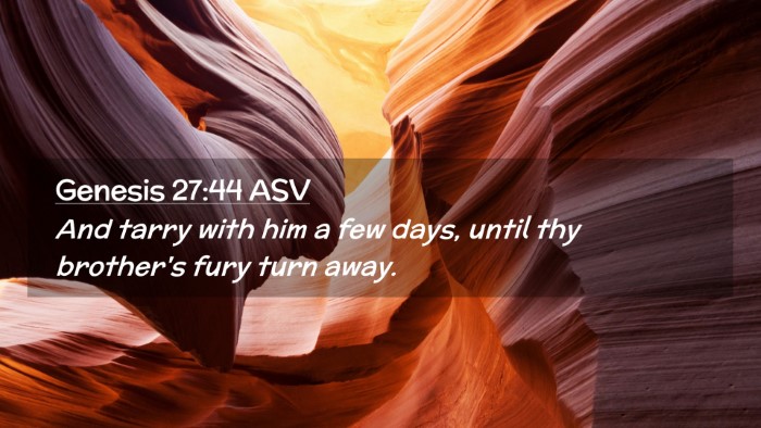 Picture 02 - Genesis 27:44 ASV Desktop Wallpaper - And tarry with him a few days, until thy - Desktop Bible Verse Wallpaper