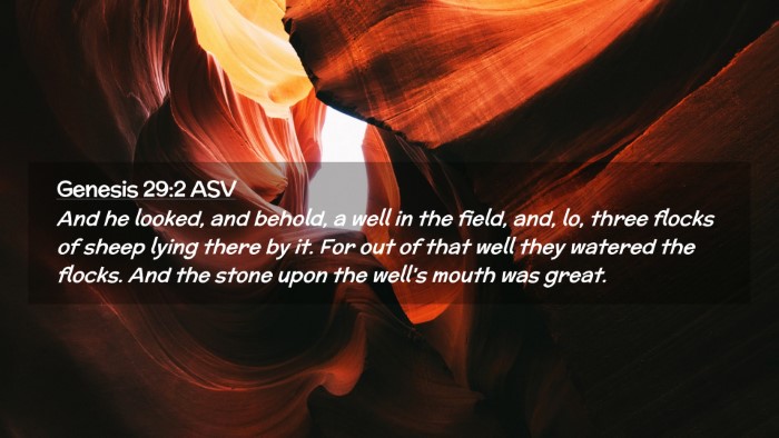 Picture 02 - Genesis 29:2 ASV Desktop Wallpaper - And he looked, and behold, a well in the field, - Desktop Bible Verse Wallpaper