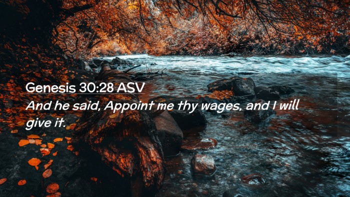 Picture 02 - Genesis 30:28 ASV Desktop Wallpaper - And he said, Appoint me thy wages, and I will - Desktop Bible Verse Wallpaper