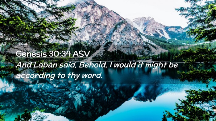 Picture 02 - Genesis 30:34 ASV Desktop Wallpaper - And Laban said, Behold, I would it might be - Desktop Bible Verse Wallpaper