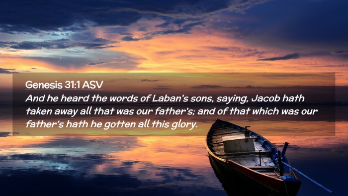 Picture 02 - Genesis 31:1 ASV Desktop Wallpaper - And he heard the words of Laban's sons, saying, - Desktop Bible Verse Wallpaper