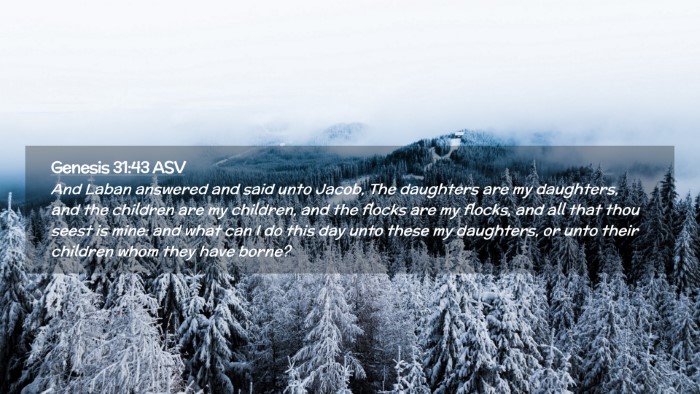 Picture 02 - Genesis 31:43 ASV Desktop Wallpaper - And Laban answered and said unto Jacob, The - Desktop Bible Verse Wallpaper