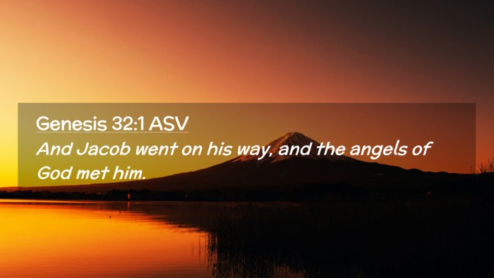 Picture 02 - Genesis 32:1 ASV Desktop Wallpaper - And Jacob went on his way, and the angels of God - Desktop Bible Verse Wallpaper