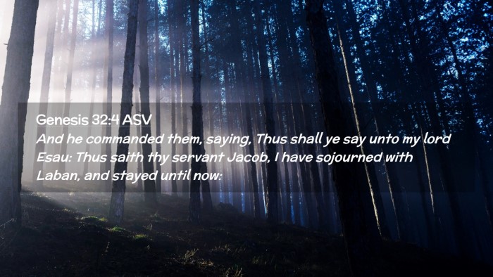 Picture 02 - Genesis 32:4 ASV Desktop Wallpaper - And he commanded them, saying, Thus shall ye say - Desktop Bible Verse Wallpaper