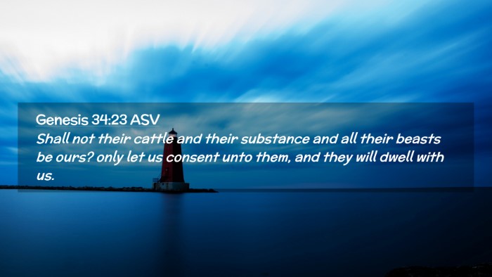 Picture 02 - Genesis 34:23 ASV Desktop Wallpaper - Shall not their cattle and their substance and - Desktop Bible Verse Wallpaper