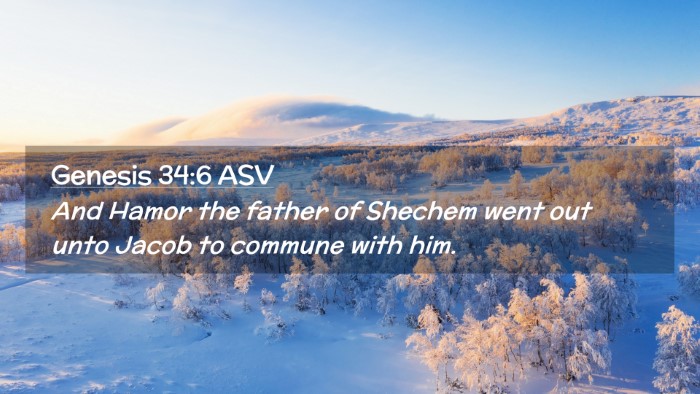 Picture 02 - Genesis 34:6 ASV Desktop Wallpaper - And Hamor the father of Shechem went out unto - Desktop Bible Verse Wallpaper