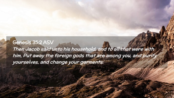 Picture 02 - Genesis 35:2 ASV Desktop Wallpaper - Then Jacob said unto his household, and to all - Desktop Bible Verse Wallpaper