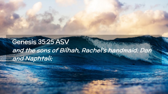 Picture 02 - Genesis 35:25 ASV Desktop Wallpaper - and the sons of Bilhah, Rachel's handmaid: Dan - Desktop Bible Verse Wallpaper