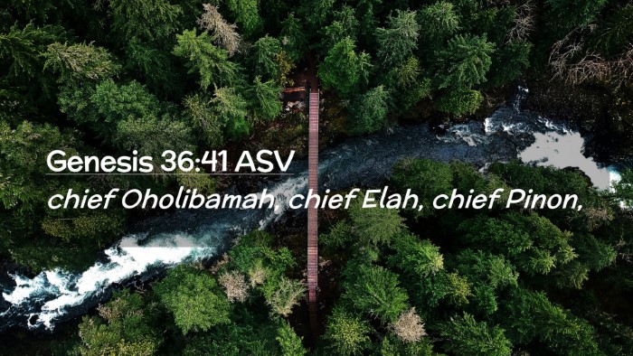 Picture 02 - Genesis 36:41 ASV Desktop Wallpaper - chief Oholibamah, chief Elah, chief - Desktop Bible Verse Wallpaper