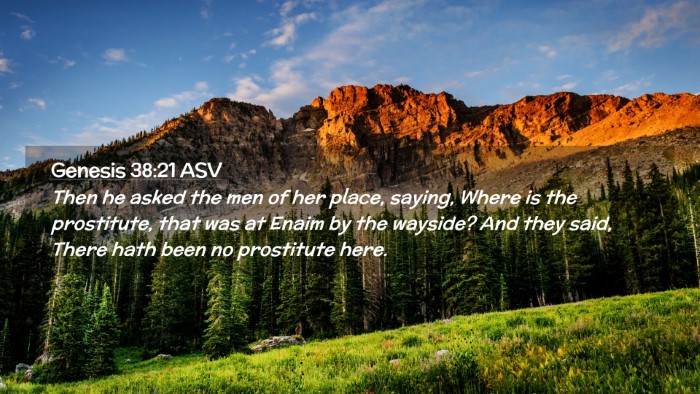 Picture 02 - Genesis 38:21 ASV Desktop Wallpaper - Then he asked the men of her place, saying, Where - Desktop Bible Verse Wallpaper