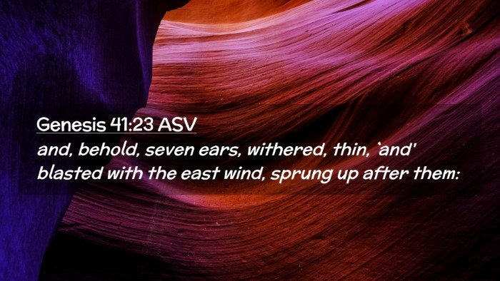 Picture 02 - Genesis 41:23 ASV Desktop Wallpaper - and, behold, seven ears, withered, thin, `and' - Desktop Bible Verse Wallpaper