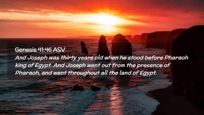 Picture 02 - Genesis 41:46 ASV Desktop Wallpaper - And Joseph was thirty years old when he stood - Desktop Bible Verse Wallpaper