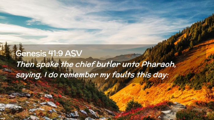 Picture 02 - Genesis 41:9 ASV Desktop Wallpaper - Then spake the chief butler unto Pharaoh, saying, - Desktop Bible Verse Wallpaper