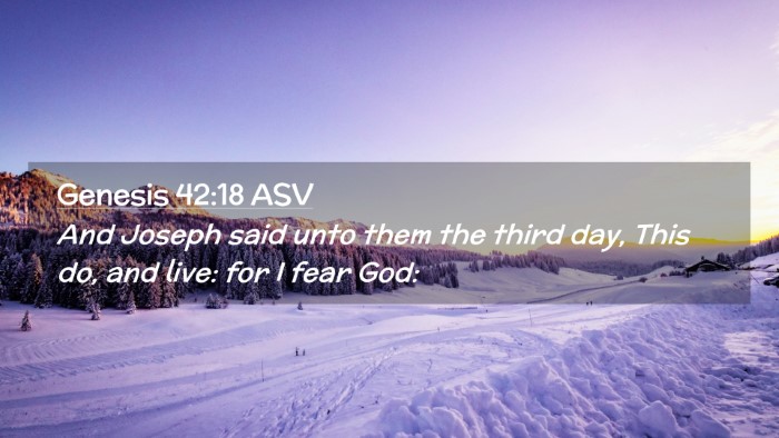Picture 02 - Genesis 42:18 ASV Desktop Wallpaper - And Joseph said unto them the third day, This do, - Desktop Bible Verse Wallpaper
