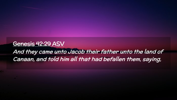 Picture 02 - Genesis 42:29 ASV Desktop Wallpaper - And they came unto Jacob their father unto the - Desktop Bible Verse Wallpaper