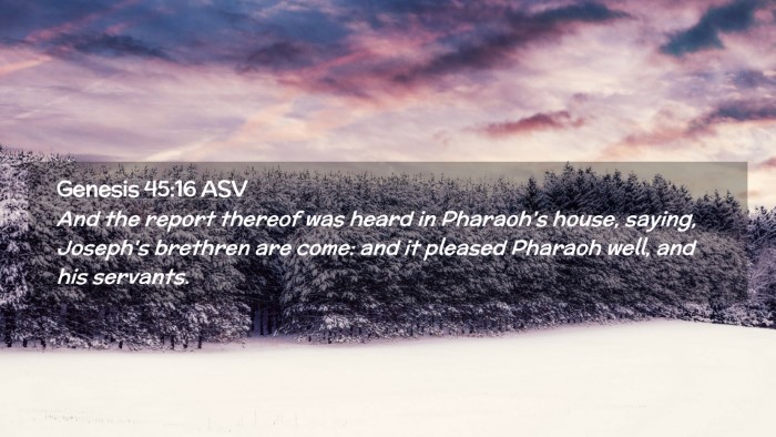 Picture 02 - Genesis 45:16 ASV Desktop Wallpaper - And the report thereof was heard in Pharaoh's - Desktop Bible Verse Wallpaper