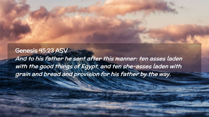Picture 02 - Genesis 45:23 ASV Desktop Wallpaper - And to his father he sent after this manner: ten - Desktop Bible Verse Wallpaper