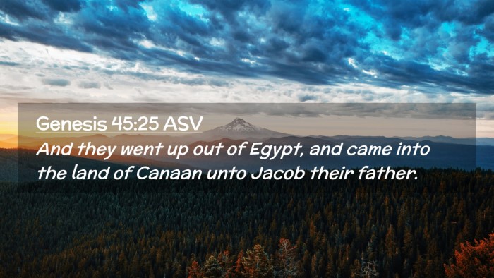 Picture 02 - Genesis 45:25 ASV Desktop Wallpaper - And they went up out of Egypt, and came into the - Desktop Bible Verse Wallpaper