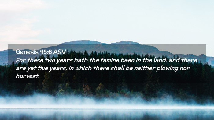 Picture 02 - Genesis 45:6 ASV Desktop Wallpaper - For these two years hath the famine been in the - Desktop Bible Verse Wallpaper