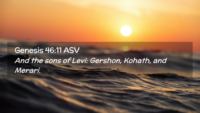 Picture 02 - Genesis 46:11 ASV Desktop Wallpaper - And the sons of Levi: Gershon, Kohath, and - Desktop Bible Verse Wallpaper