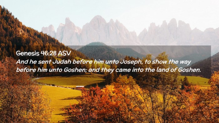 Picture 02 - Genesis 46:28 ASV Desktop Wallpaper - And he sent Judah before him unto Joseph, to show - Desktop Bible Verse Wallpaper