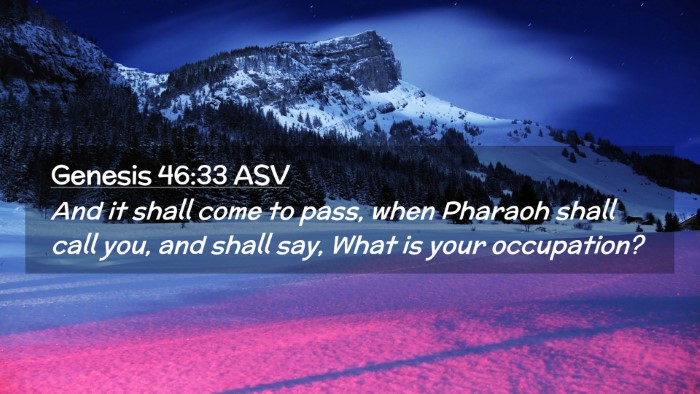 Picture 02 - Genesis 46:33 ASV Desktop Wallpaper - And it shall come to pass, when Pharaoh shall - Desktop Bible Verse Wallpaper