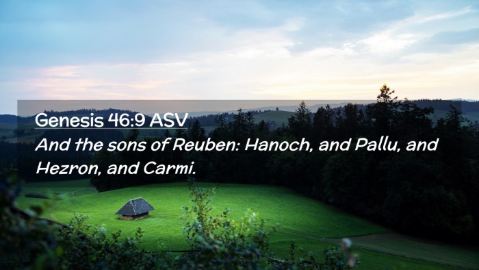 Picture 02 - Genesis 46:9 ASV Desktop Wallpaper - And the sons of Reuben: Hanoch, and Pallu, and - Desktop Bible Verse Wallpaper