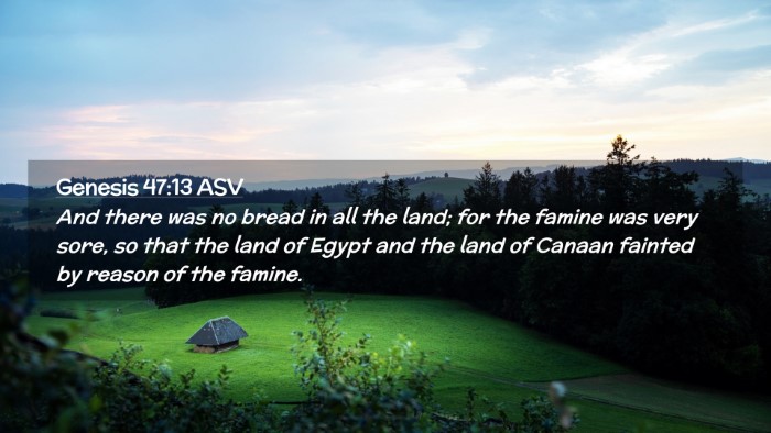 Picture 02 - Genesis 47:13 ASV Desktop Wallpaper - And there was no bread in all the land; for the - Desktop Bible Verse Wallpaper