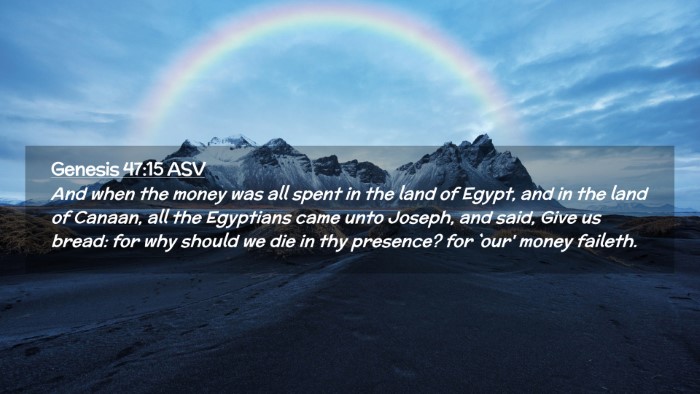 Picture 02 - Genesis 47:15 ASV Desktop Wallpaper - And when the money was all spent in the land of - Desktop Bible Verse Wallpaper