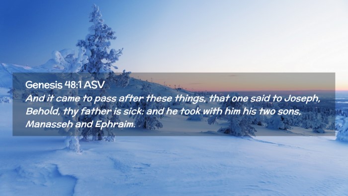 Picture 02 - Genesis 48:1 ASV Desktop Wallpaper - And it came to pass after these things, that one - Desktop Bible Verse Wallpaper