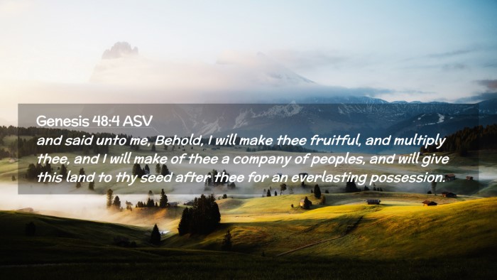 Picture 02 - Genesis 48:4 ASV Desktop Wallpaper - and said unto me, Behold, I will make thee - Desktop Bible Verse Wallpaper