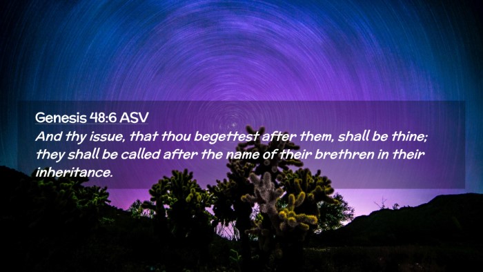 Picture 02 - Genesis 48:6 ASV Desktop Wallpaper - And thy issue, that thou begettest after them, - Desktop Bible Verse Wallpaper