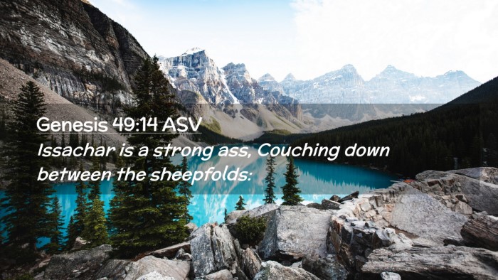 Picture 02 - Genesis 49:14 ASV Desktop Wallpaper - Issachar is a strong ass, Couching down between - Desktop Bible Verse Wallpaper