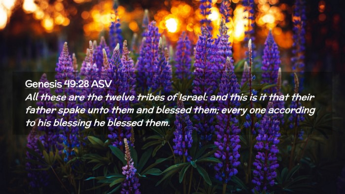 Picture 02 - Genesis 49:28 ASV Desktop Wallpaper - All these are the twelve tribes of Israel: and - Desktop Bible Verse Wallpaper