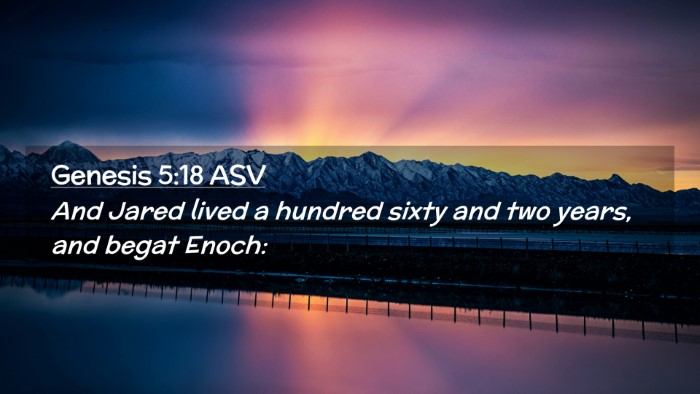 Picture 02 - Genesis 5:18 ASV Desktop Wallpaper - And Jared lived a hundred sixty and two years, - Desktop Bible Verse Wallpaper