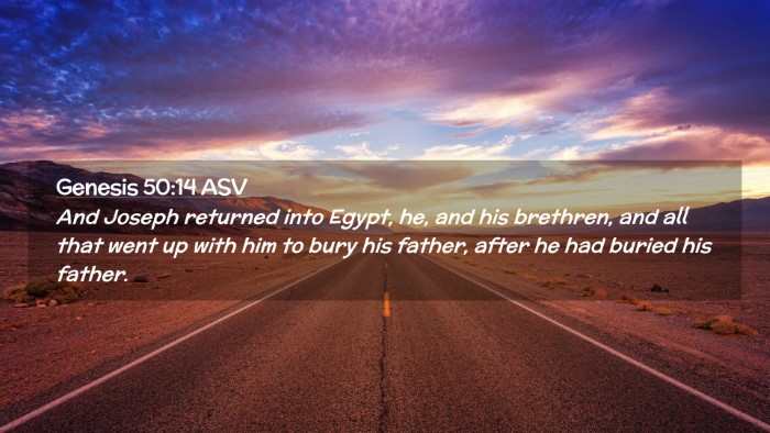 Picture 02 - Genesis 50:14 ASV Desktop Wallpaper - And Joseph returned into Egypt, he, and his - Desktop Bible Verse Wallpaper